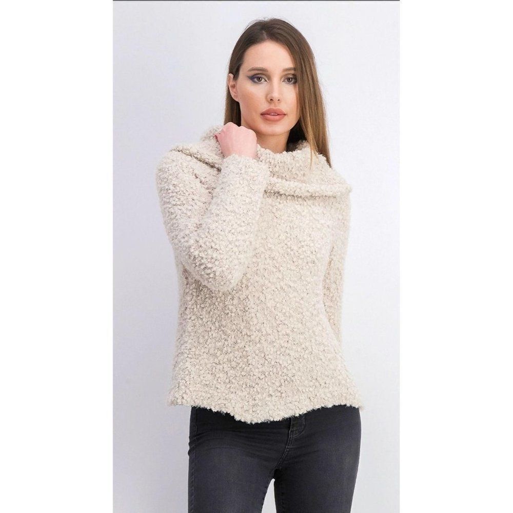 Hippie Rose Juniors' Textured Cowl-Neck Sweater